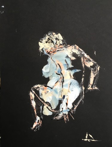 Pintura titulada "Double Posture" por Dominique Dève, Obra de arte original, Acrílico