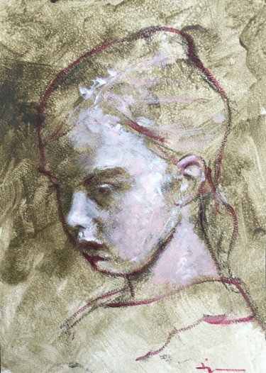 Картина под названием "Alizarin Crimson Po…" - Dominique Dève, Подлинное произведение искусства, Акрил
