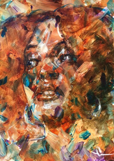 Painting titled "Métisse" by Dominique Dève, Original Artwork, Acrylic