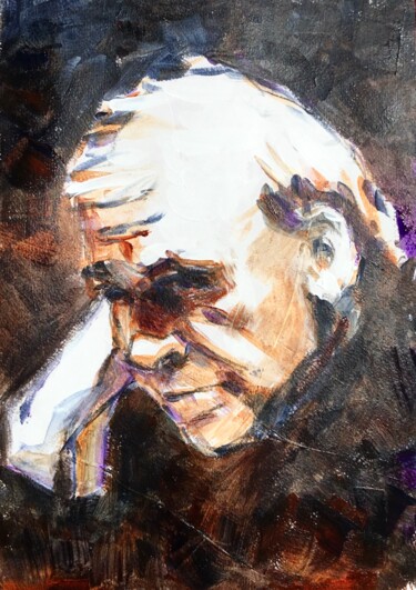 Painting titled "Kundera" by Dominique Dève, Original Artwork, Acrylic