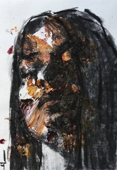 图画 标题为“Parmena” 由Dominique Dève, 原创艺术品, 木炭
