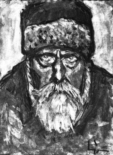 Drawing titled "Cold" by Dominique Dève, Original Artwork, Charcoal