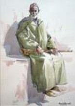 Painting titled "Burnousver" by Dominique Donval, Original Artwork