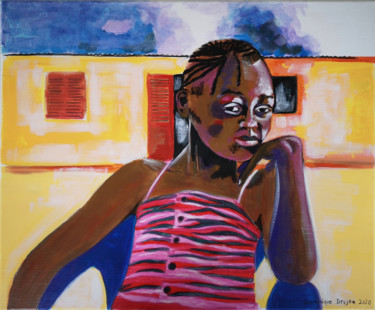 Pintura titulada "Sous le soleil" por Dominique Drujon, Obra de arte original, Acrílico Montado en Bastidor de camilla de ma…