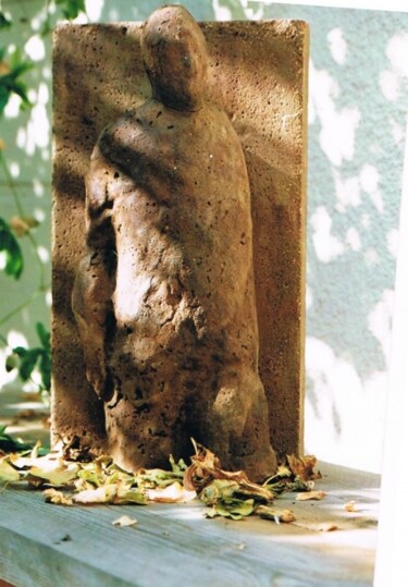 Sculpture intitulée "le dos au mur" par Dominique Dupont Dartevelle, Œuvre d'art originale, Autre