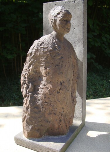 Sculpture intitulée "le Maurice au mur" par Dominique Dupont Dartevelle, Œuvre d'art originale, Techniques mixtes