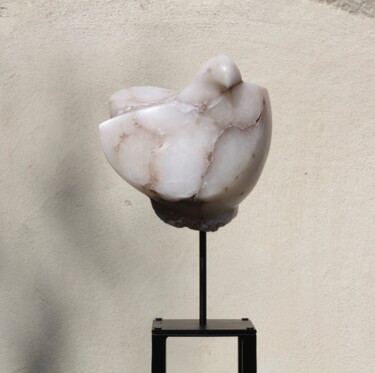 Sculptuur getiteld "Like a bird" door Dominique Ferrandon-Lamy, Origineel Kunstwerk, Steen