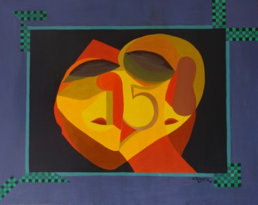 Peinture intitulée "Configuration" par Dominique Frampier, Œuvre d'art originale, Acrylique