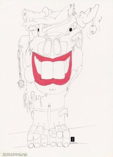 Dessin intitulée "Denthal" par Dominique Frampier, Œuvre d'art originale, Crayon