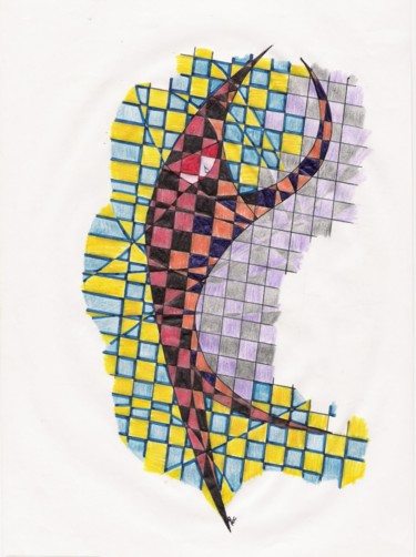 图画 标题为“La danseuse” 由Dominique Frampier, 原创艺术品, 铅笔