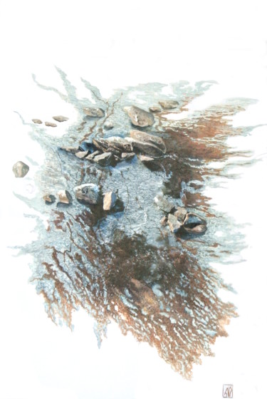 Peinture intitulée "Glacée.jpg" par Dominique Gais, Œuvre d'art originale, Encre