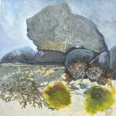 Ζωγραφική με τίτλο "fragment de monde n…" από Dominique Gais, Αυθεντικά έργα τέχνης, Μελάνι Τοποθετήθηκε στο Μέταλλο