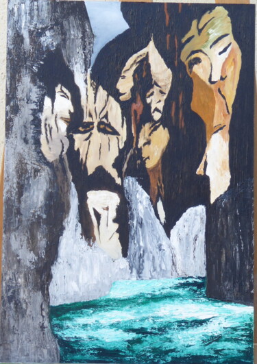 Peinture intitulée "les-gorges-du-verdo…" par Dominique Gascoin, Œuvre d'art originale, Huile