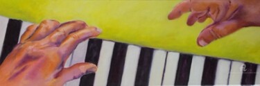 Painting titled "Pianissimo" by Dominique Gobelin Mansour, Original Artwork, Oil