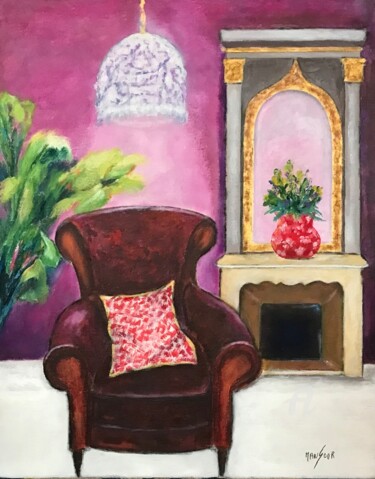 Pintura titulada "Le vieux fauteuil" por Dominique Gobelin Mansour, Obra de arte original, Acrílico