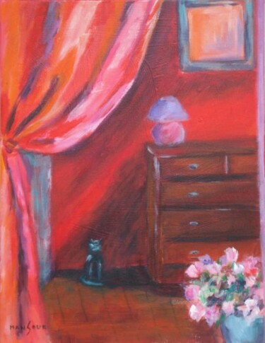 Painting titled "le vestibule" by Dominique Gobelin Mansour, Original Artwork, Acrylic