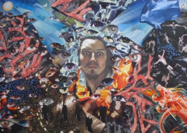 Collages intitulée "effroi" par Dominique Gobelin Mansour, Œuvre d'art originale, Collages