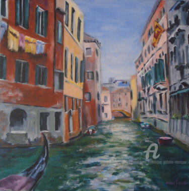Painting titled "Venise" by Dominique Gobelin Mansour, Original Artwork, Acrylic