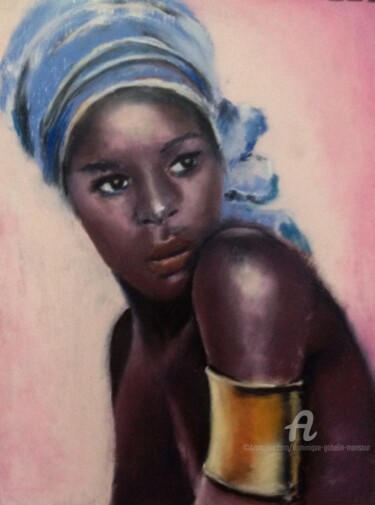 Peinture intitulée "Melissa" par Dominique Gobelin Mansour, Œuvre d'art originale, Pastel