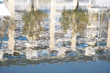 Photography titled "Reflets port de Caen" by Dominique Goujard, Original Artwork