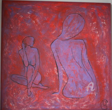 Peinture intitulée "Femmes" par Dominique Goujard, Œuvre d'art originale, Huile