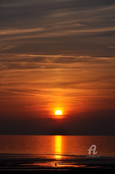 Fotografia intitulada "Coucher de soleil" por Dominique Goujard, Obras de arte originais