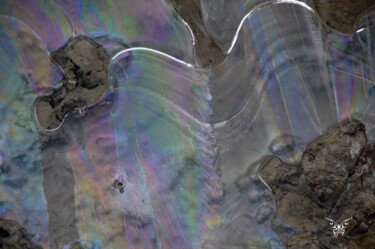Photographie intitulée "Flaque de glace" par Dominique Guillaume, Œuvre d'art originale, Photographie numérique