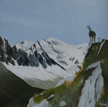 Malerei mit dem Titel "Surprise au détour…" von Dominique Hieaux, Original-Kunstwerk, Öl
