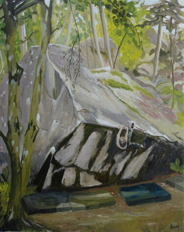 Картина под названием "Le Réta de Zermatt,…" - Dominique Hieaux, Подлинное произведение искусства, Масло Установлен на Дерев…