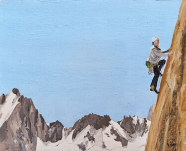 Malerei mit dem Titel "La Tour Ronde depui…" von Dominique Hieaux, Original-Kunstwerk, Öl