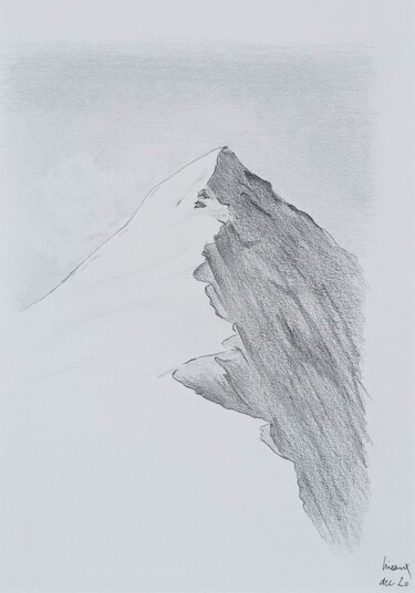 Drawing titled "Arête" by Dominique Hieaux, Original Artwork, Pencil