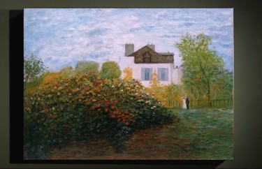 Painting titled "copie d'un Monet "L…" by Dominique Imbert, Original Artwork, Oil