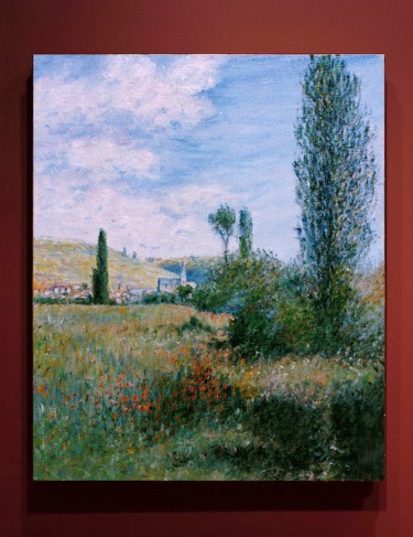 Painting titled ""Sentier dans les c…" by Dominique Imbert, Original Artwork, Oil