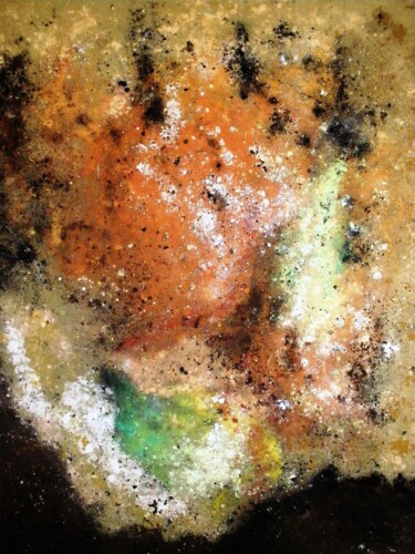 Malerei mit dem Titel "Mineral1" von Dominique Jolivet, Original-Kunstwerk, Pastell