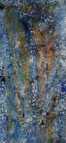 Malerei mit dem Titel "Matin bleu" von Dominique Jolivet, Original-Kunstwerk, Pastell