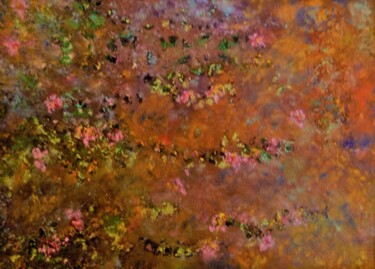 Painting titled "coucher-de-soleil-s…" by Dominique Jolivet, Original Artwork, Pastel