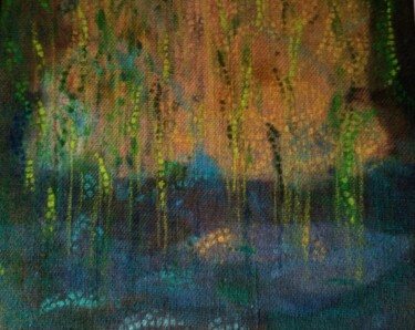 Pintura titulada "Giverny coucher de…" por Dominique Jolivet, Obra de arte original, Pastel