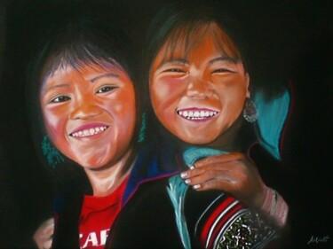 绘画 标题为“Les deux soeurs” 由Dominique Jolivet, 原创艺术品, 粉彩
