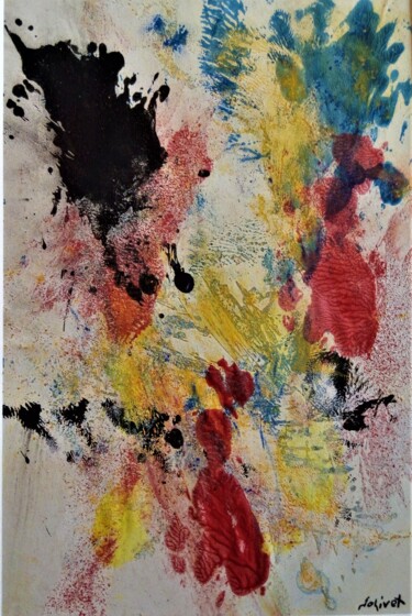 Pintura titulada "Impression feu d'ar…" por Dominique Jolivet, Obra de arte original, Pastel