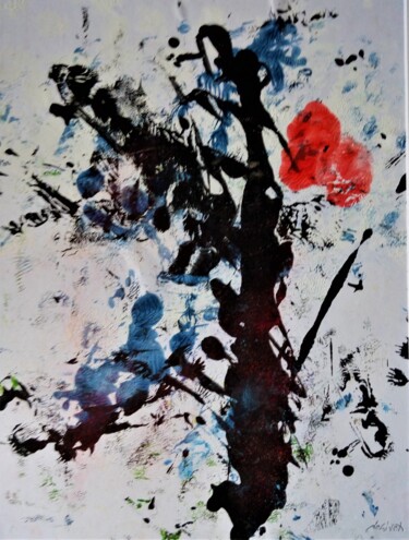 Картина под названием "Effet japonisant 2" - Dominique Jolivet, Подлинное произведение искусства, Пастель