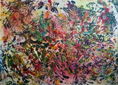 Pintura titulada "Symphonie tropicale" por Dominique Jolivet, Obra de arte original, Pastel
