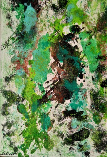제목이 "Mousses et lichens 3"인 미술작품 Dominique Jolivet로, 원작, 파스텔
