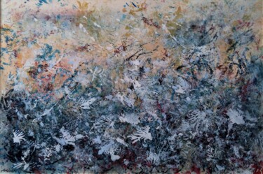 Painting titled "Première neige en s…" by Dominique Jolivet, Original Artwork, Acrylic