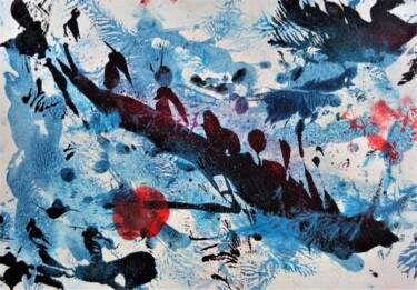 Картина под названием "Effet japonisant 7" - Dominique Jolivet, Подлинное произведение искусства, Пастель