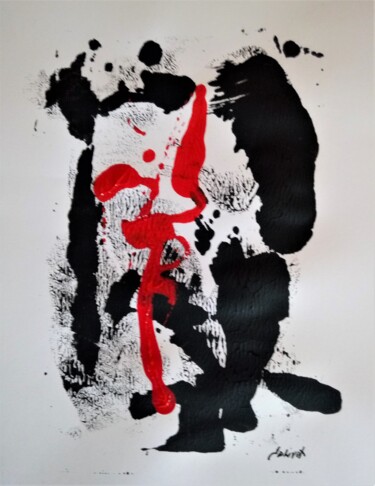 Картина под названием "Effet japonisant 11" - Dominique Jolivet, Подлинное произведение искусства, Акрил