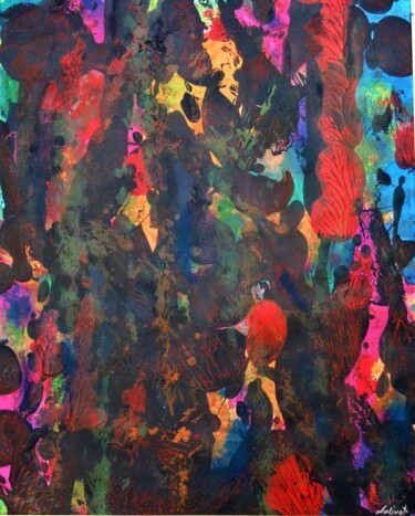 绘画 标题为“Giverny fin de soir…” 由Dominique Jolivet, 原创艺术品, 水彩