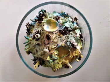 Sculpture intitulée "Coraux en danger" par Dominique Jolivet, Œuvre d'art originale, Terre cuite
