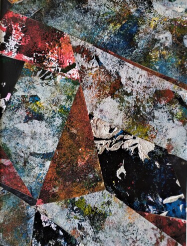 Painting titled "Collage 3" by Dominique Jolivet, Original Artwork, Acrylic