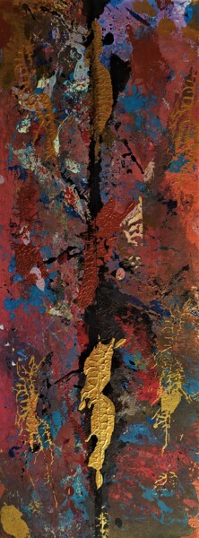 Pintura titulada "Panneau japonisant 2" por Dominique Jolivet, Obra de arte original, Acrílico