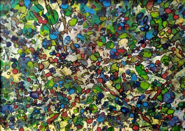 Peinture intitulée "Eclats multicolores" par Dominique Jolivet, Œuvre d'art originale, Acrylique